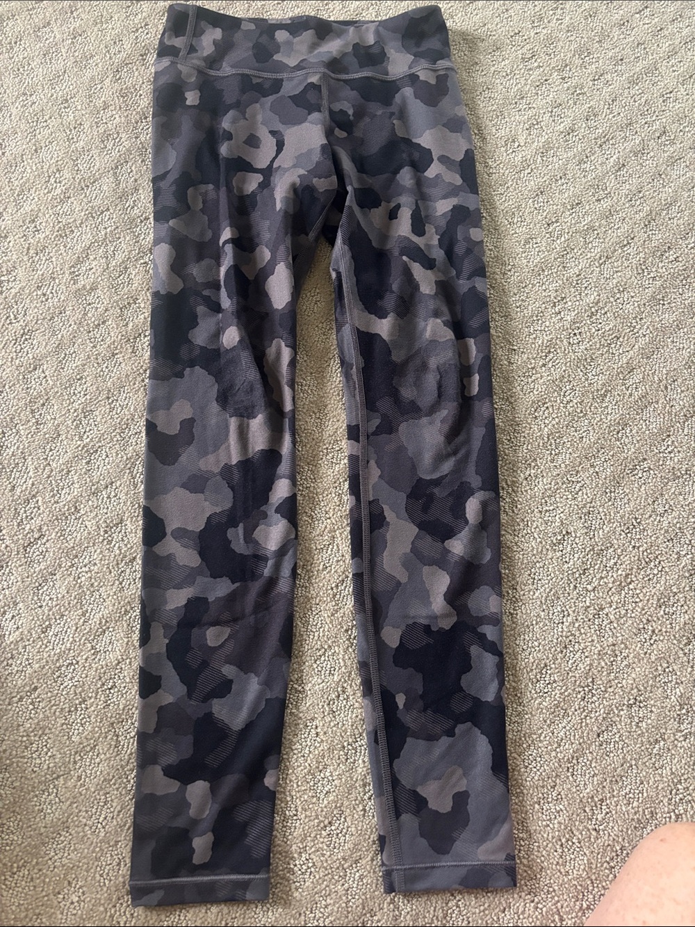 Athleta Black and Gray Camo Kids Leggings